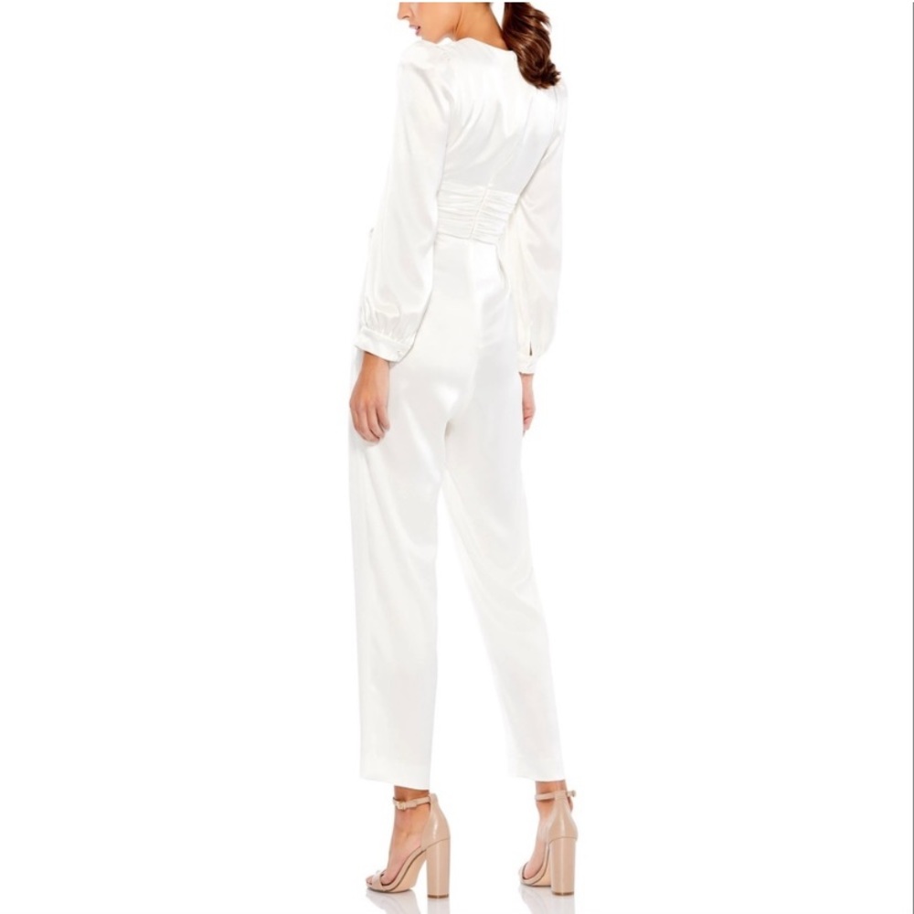 Mac Duggal White Jumpsuit NWT - Picture 3 of 4